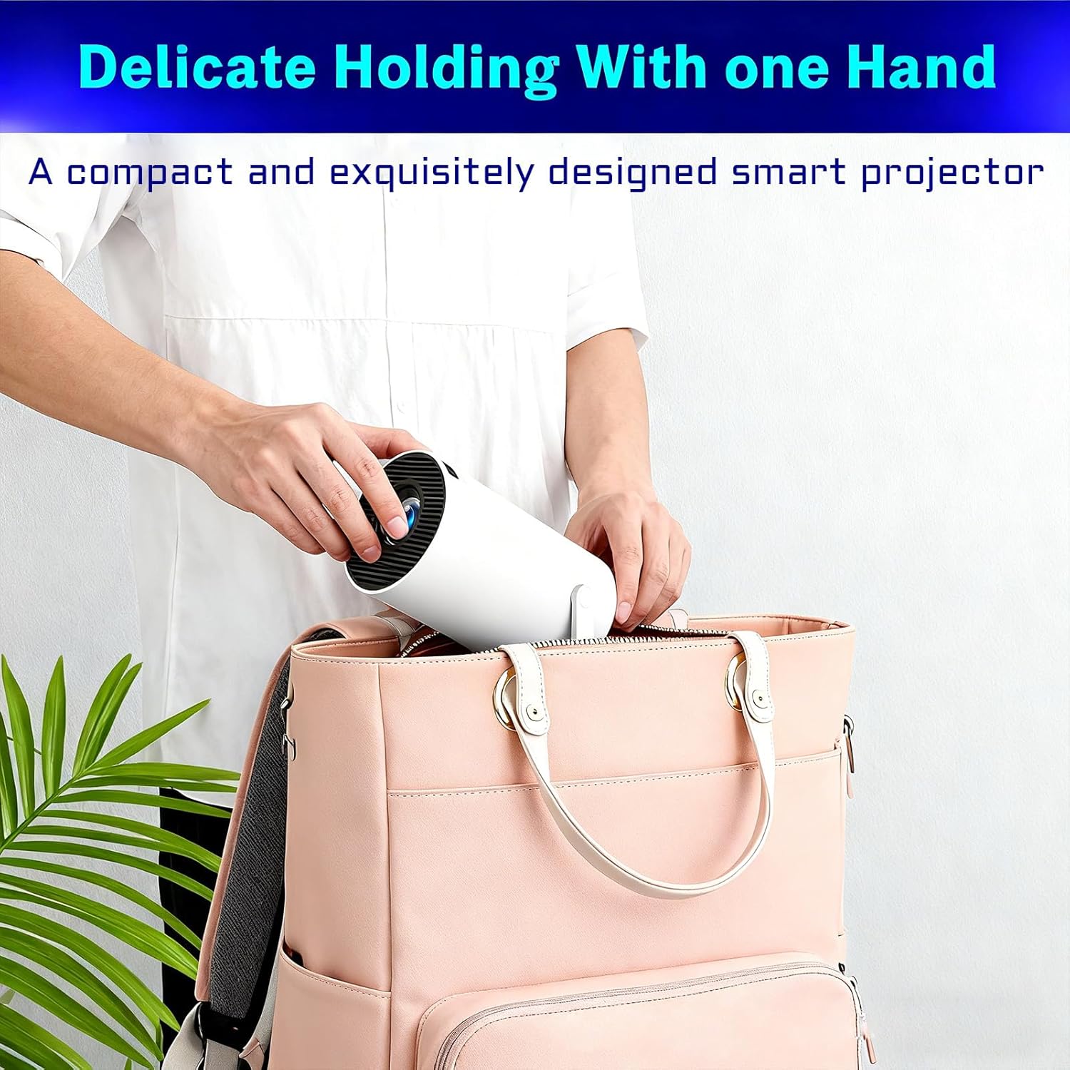 Projector, Lumi Beam Portable Projector, Mini Wall Movie Projector for Bedroom, Pocket-Sized 180° Rotation, Auto Keystone, Window Scenes & Large-Screen Viewing (1 pcs)