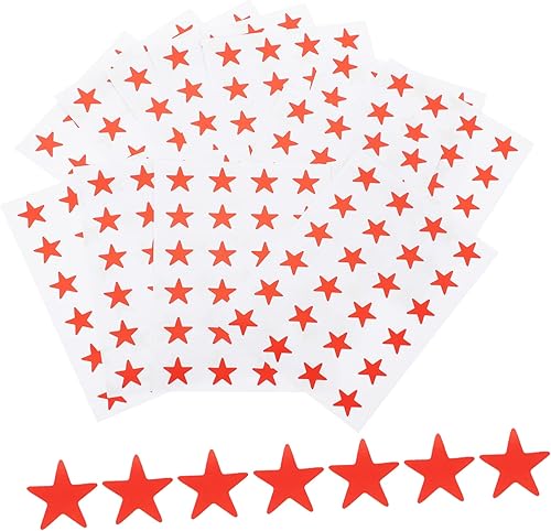 TEHAUX 1400 calcomanías de etiquetas adhesivas de estrellas para pared, calcomanías de bricolaje para guardería, etiqueta triangular, carpetas de