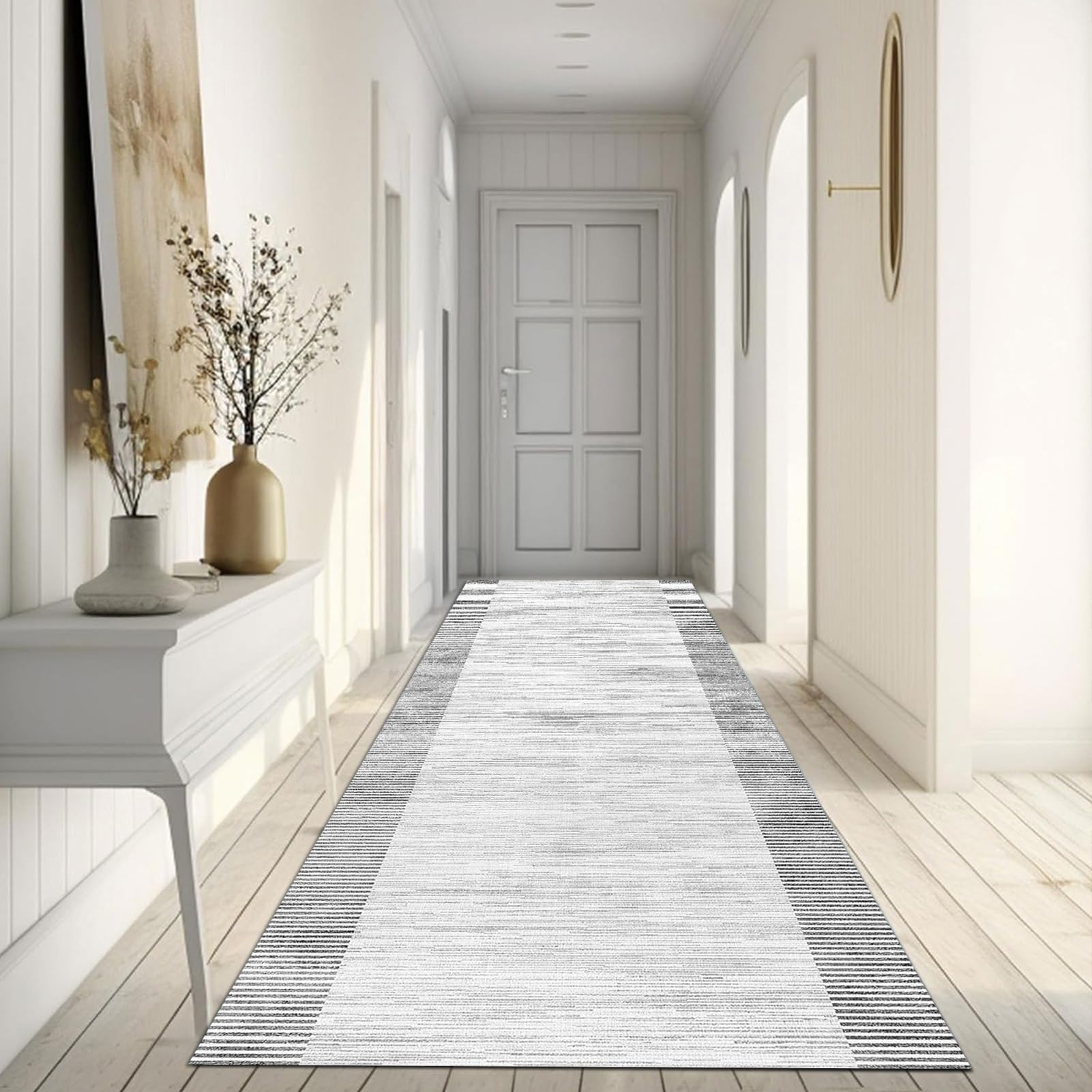 Runner Rug for Hallways Gray, 1m 150cm 2m 250cm 3m 350cm 4m 5m 6m Long Carpet Runner Narrow Rugs for Kitchen Corridor Passage Hall Stair - Custom Length (Size : 60×250cm/2ft×8.2ft)