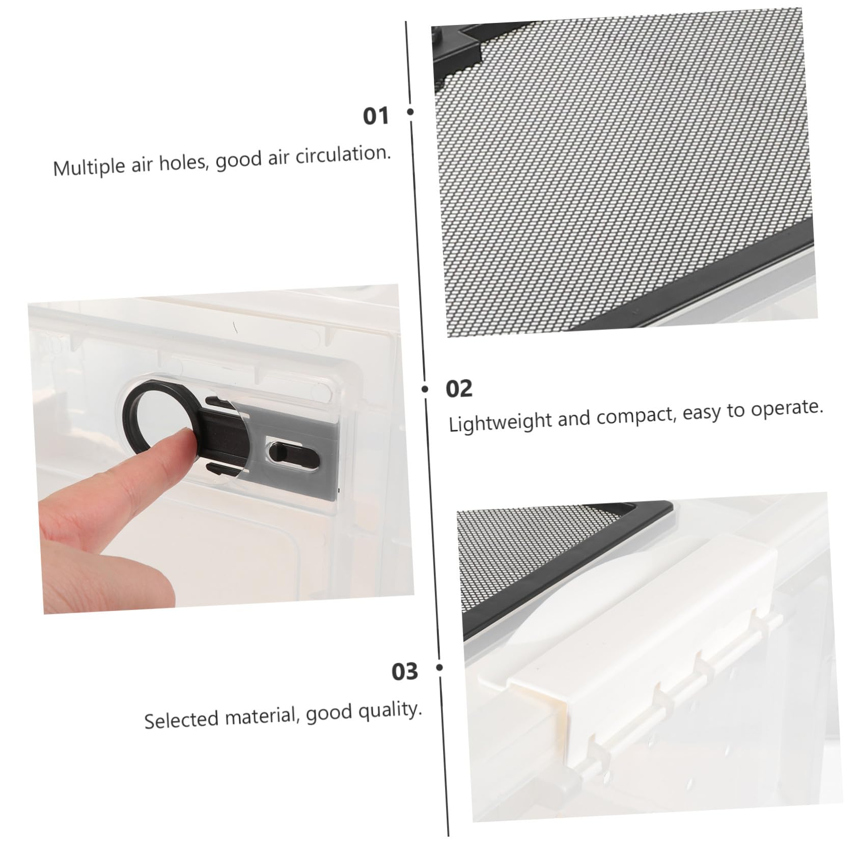 Jaula para Hámster de Plástico de Color Blanco, 1 Juego, Compacta