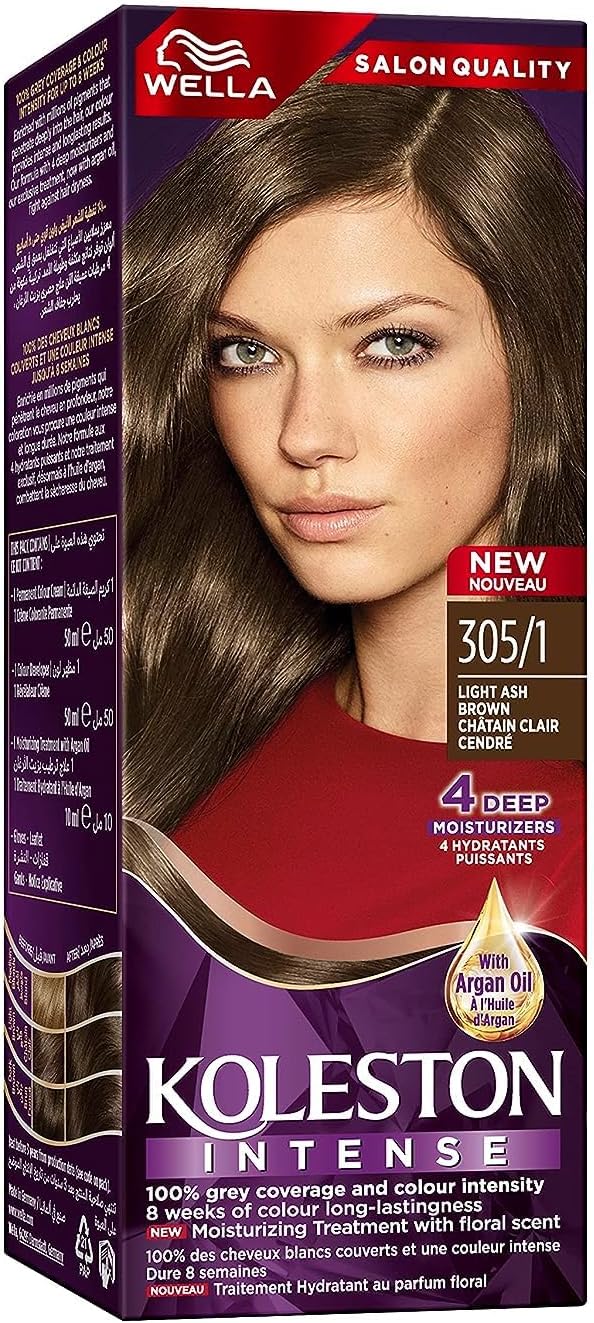 Wella KOLESTON INTENSE SEMIKIT 305/1 LIGHT ASH BROWN, light ash brown, 110.0 milliliters, 1.0 count, 1