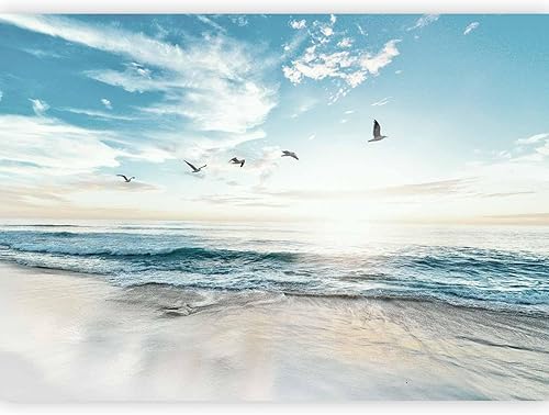 artgeist Mural de pared Playa del mar, 116 x 83 pulgadas, papel tapiz autoadhesivo removible de gran tamaño para decoración de pared, diseño de