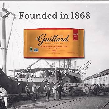 GuittardSuper Cookie Baking Chips 48% Cacao, 283 G | 100% Real Chocolate | Peanut And Tree Nut Free | Fairtrade | Gluten Free | Beans | Certified