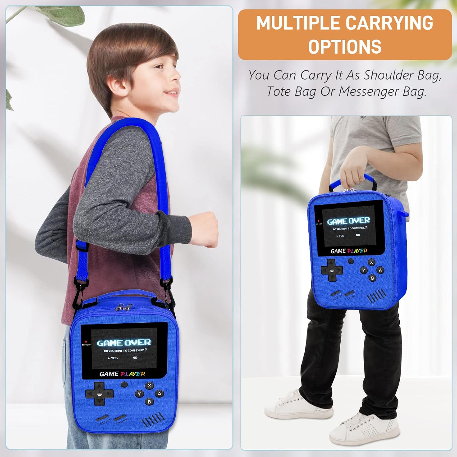 Boys Lunch Box for School, Gamer Kids Lunch Bag for Boys Girls, Insulated Video Game Lunchbox Waterproof Leakproof with Adjustable Shoulder Strap - Image 6