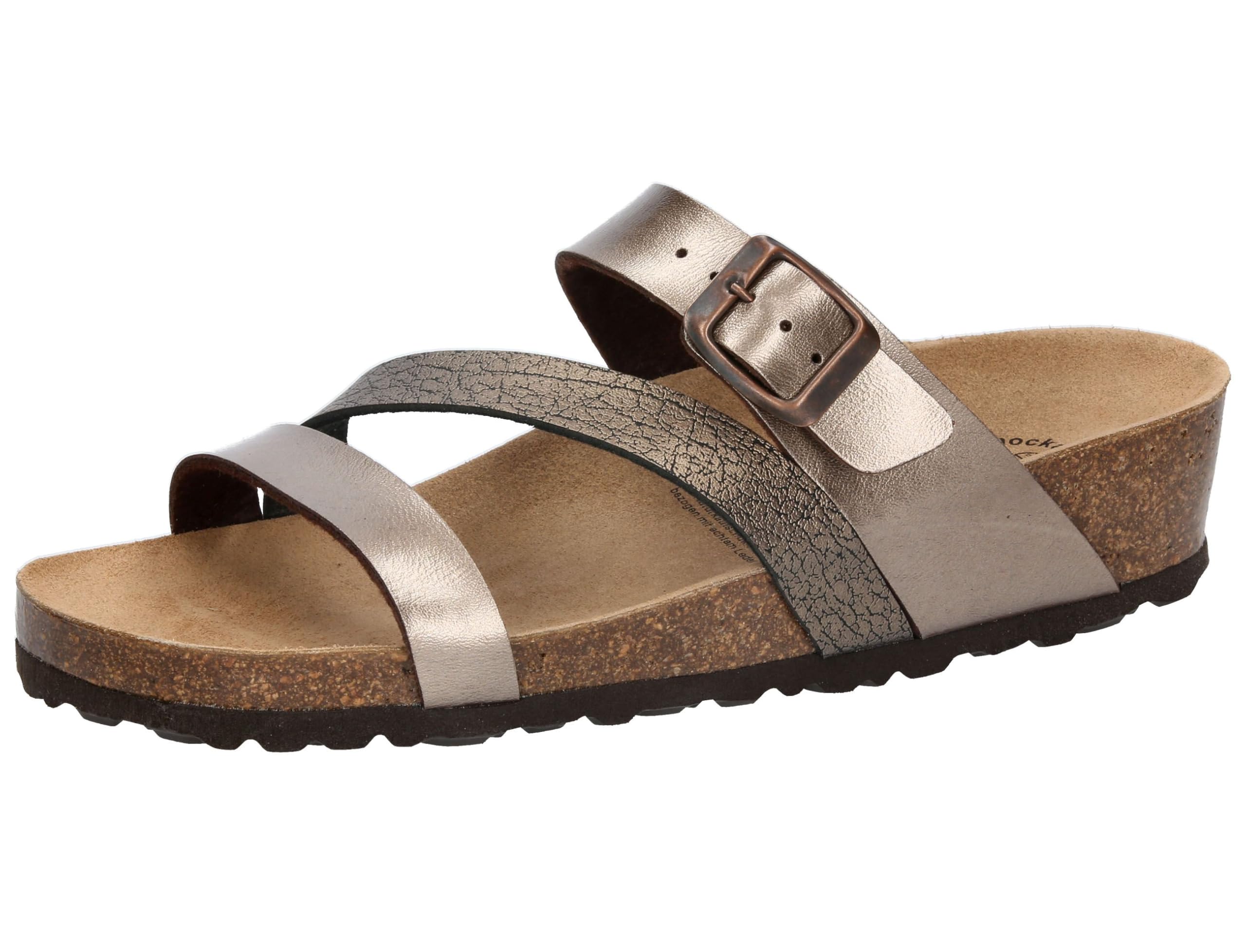 Lico Women's Natural Glitter Mules, Brown, 41 EU, brown, 8.5 UK