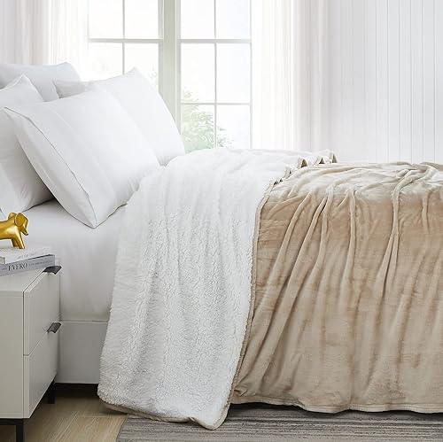 Vista 32 de Southshore Fine Living, Inc. Manta reversible de forro polar Sherpa para cama o sofá, manta ultrasuave y acogedora, lavable a máquina, súper suave