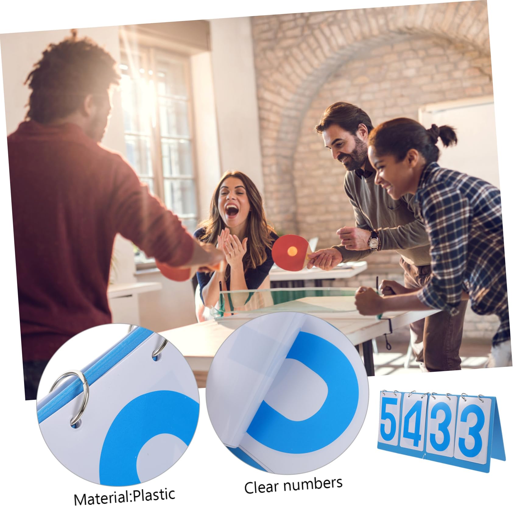 balacoo Convenient Scoreboard Portable Flip Scoreboard Dry Erase Surface for Sports