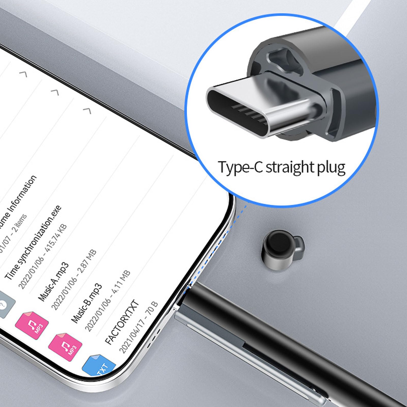 SENECESLI Grabadora de Bolígrafo Inteligente Activada por Voz con Grabación con un Toque, Carga Tipo C, Transcripción en Varios Idiomas, Diseño Ergonómico (64GB)