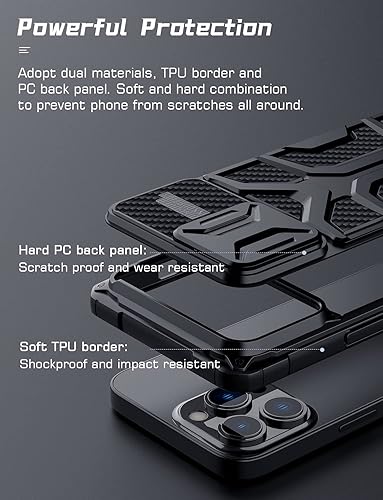 Miniatura 3 de Nillkin Armor - Funda para iPhone 13 Pro con cubierta deslizante para cámara, protección de lente, estilo resistente de grado militar, a prueba de