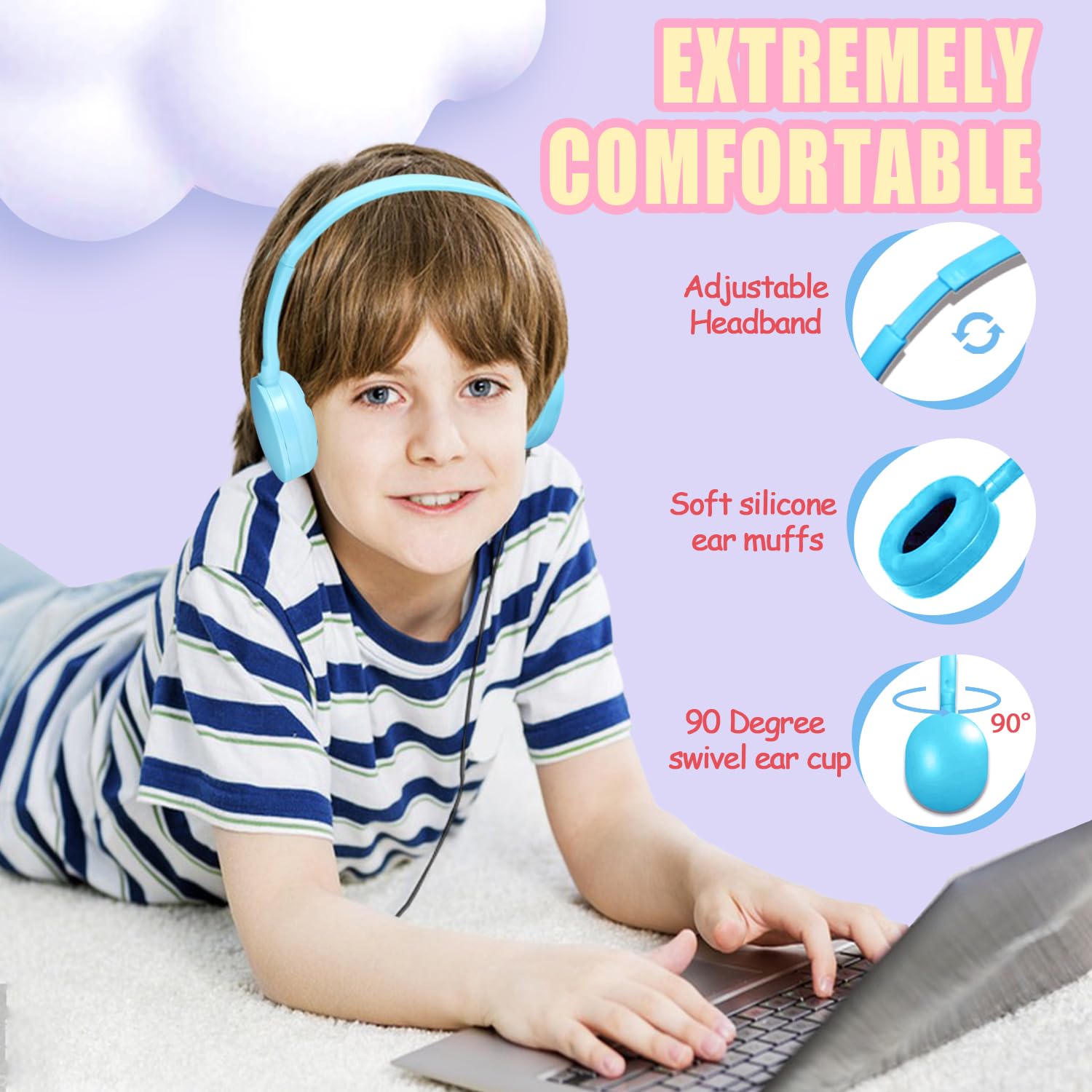 Lot de 30 écouteurs filaires durables pour salle de classe, école, bibliothèque, pour enfants, étudiants, garçons, filles, adultes, son HD, prise jack 3,5 mm (10 couleurs)