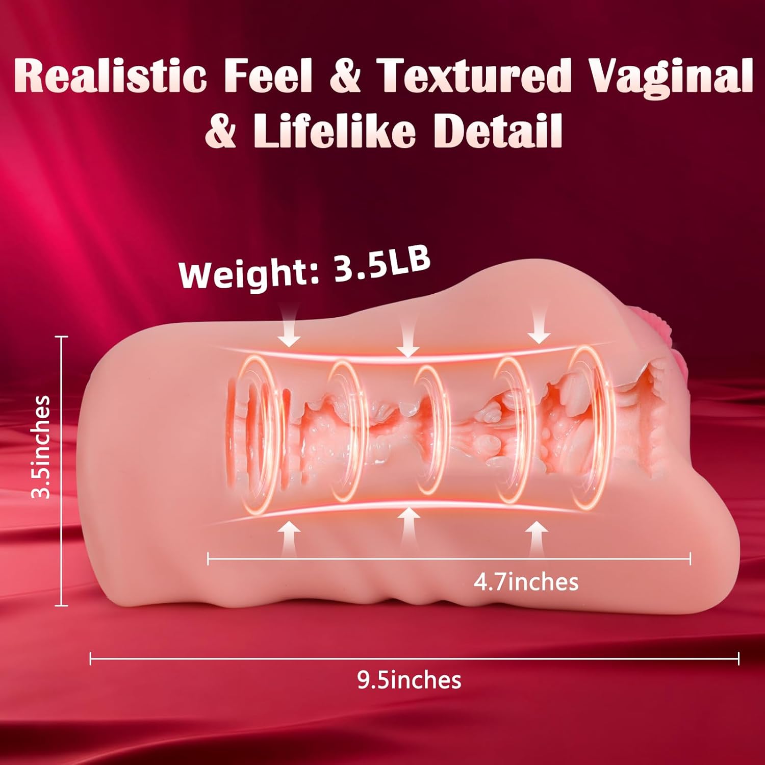 Pocket Pussy Sex Toys for Men - Male Masturbator Sex Doll with 9 Thrusting & Vibrating, APP-Controlled Male Sex Toy with Realistic Tight Vagina, Soft Adult Toy for Men Pleasure & Penis Stimulation