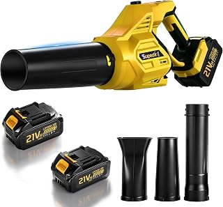 Cordless Leaf Blower, 20V Electric Handheld Leaf Blower and Charger,650CFM 288MPH, 6 Speed Modes,Lightweight Battery Powered Blower for Blowing Leaves, Dust, Snow, Patio Yard Lawn Care Red