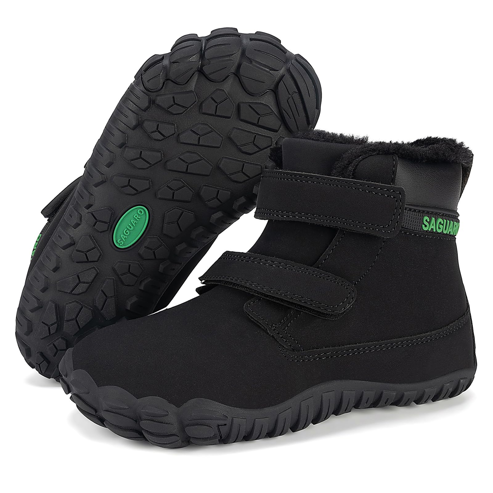 SAGUARO Zapatillas Barefoot Niño Niña Botas Nieve Abrigadas Ligera, 24-36
