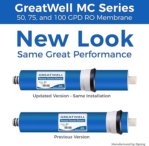 iSpring F17RCB3P Suministro comercial de 2 años de ósmosis inversa comercial de 5 etapas de 20 pulgadas, 300GPD, compatible con RCB3P