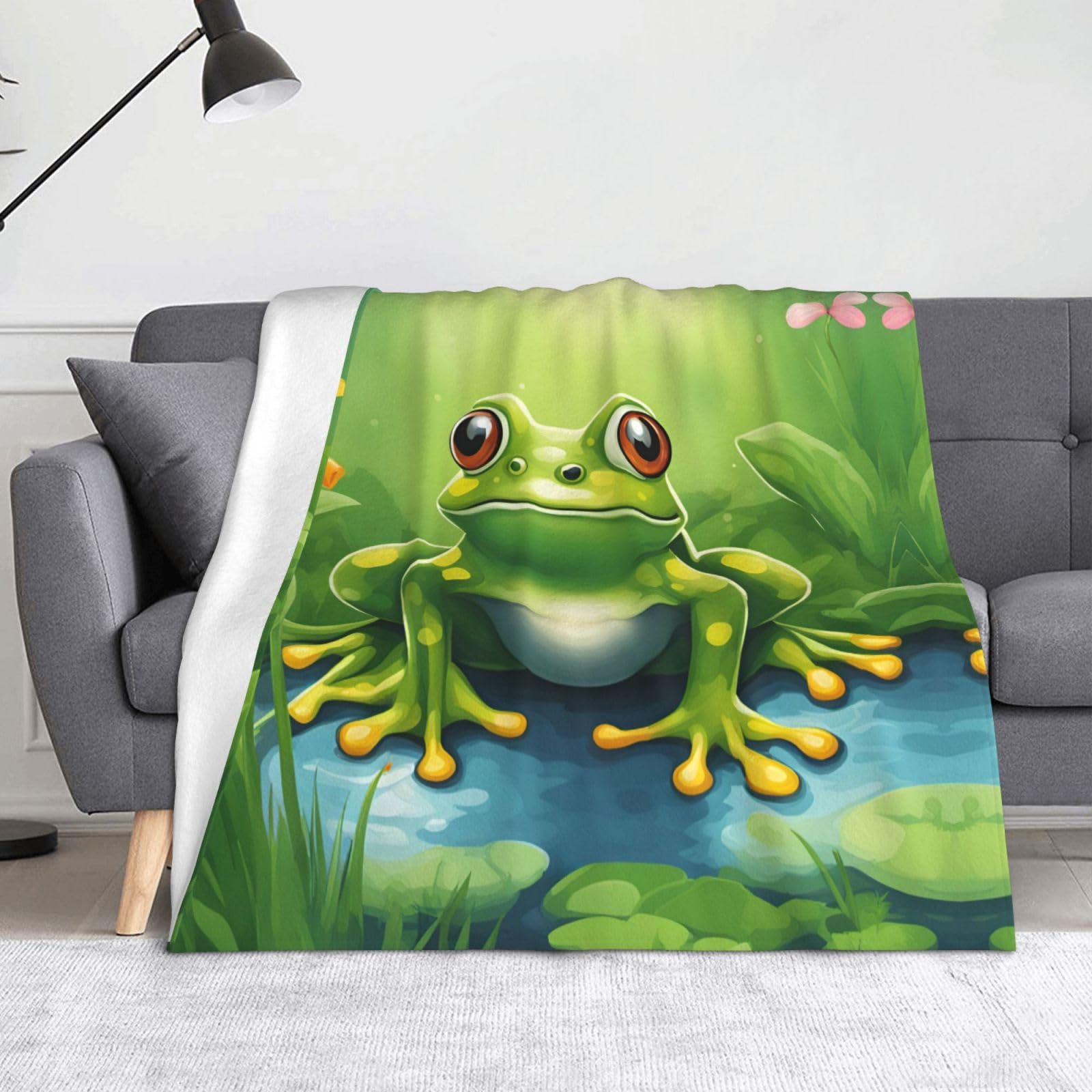 Couverture grenouille 127x152 cm légère et chaude pour camping