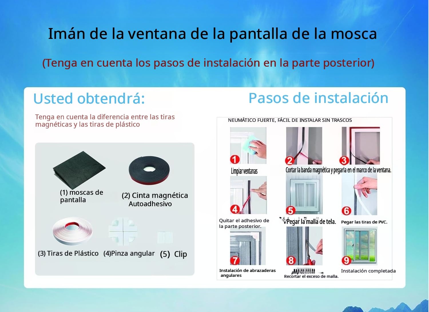Mosquitera MagnéTica para Ventana, Mosquitera Autoadhesiva para Ventanas, TamañO MáXimo 130x150cm, Red de Fibra de Vidrio, FáCil InstalacióN, Evita La Entrada de Insectos, Moscas, Mosquitos En