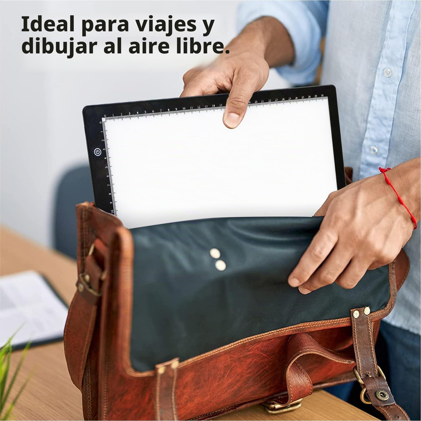 Mesa de luz A4 para dibujo, Mesa de luz de trazado de brillo ajustable de 3 niveles, cable de alimentación USB tipo C Tablero de luz de pintura de diamante LED para vinilo de desherbado