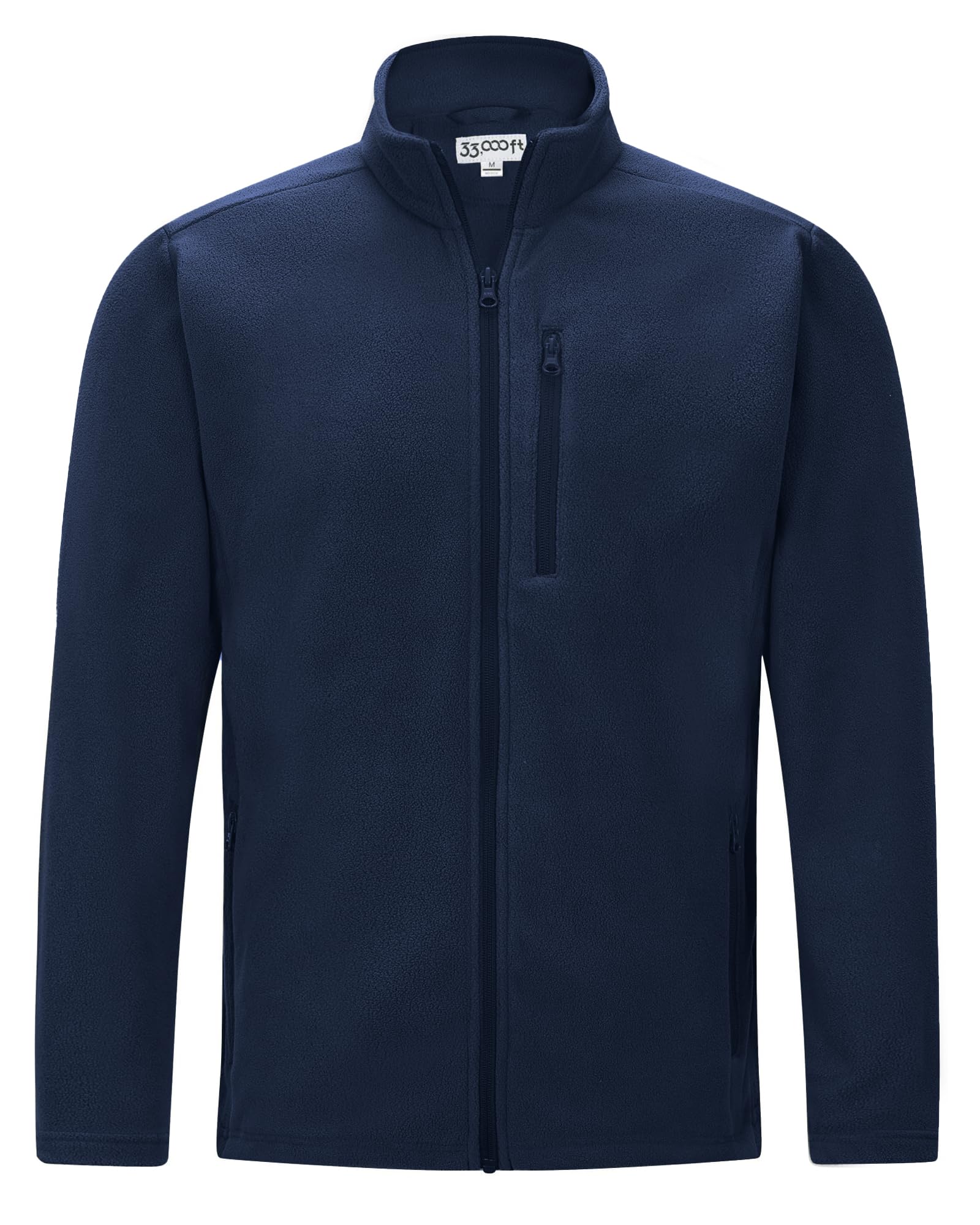 Mens Fleece Jackets Lightweight Warm Full Zip Casual Coat Microfleece Sweater Outerwear Running Jacket for Outdoor Hiking Travelling