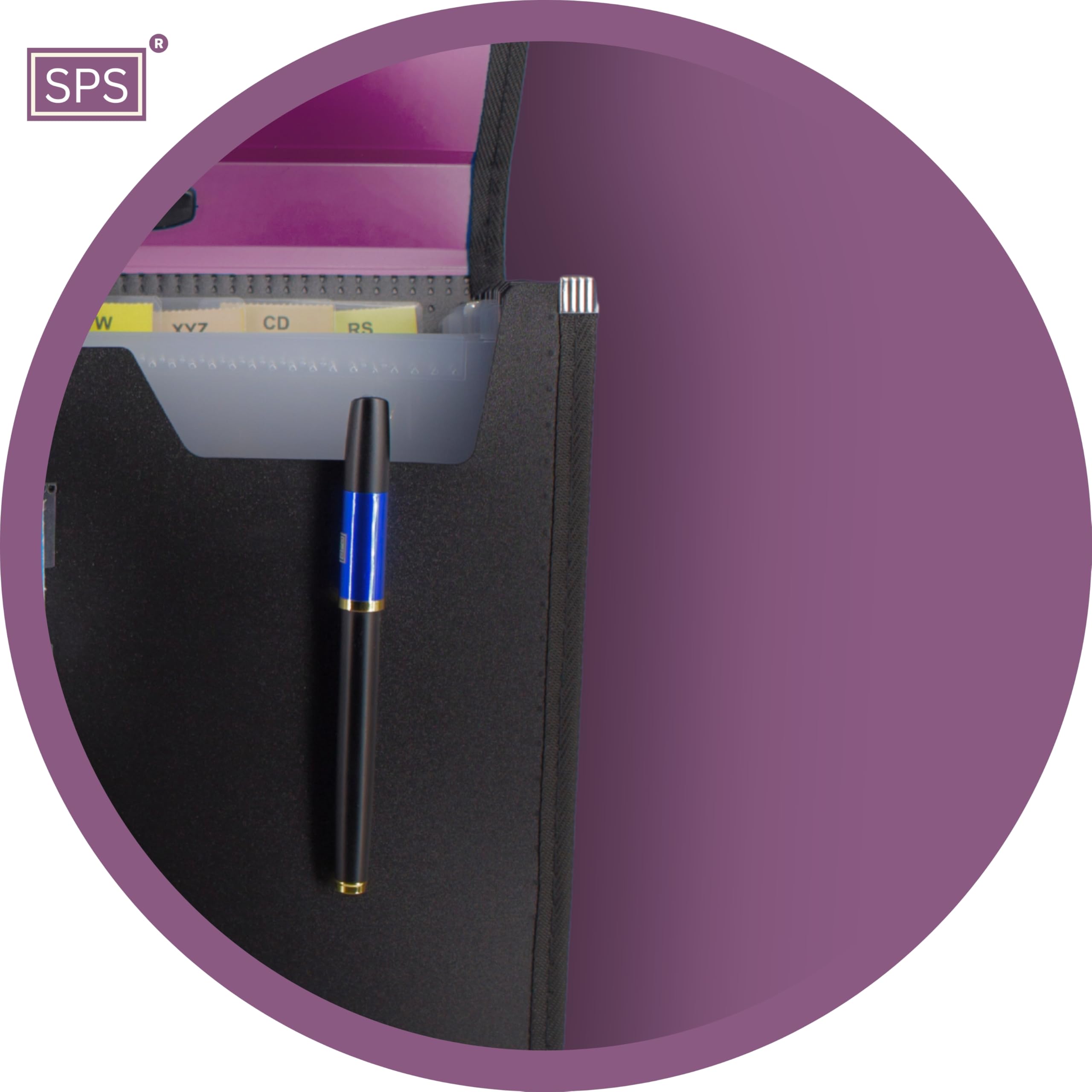 SPS Presents 5555 - Carpeta de plástico con asa (rosa, negro)