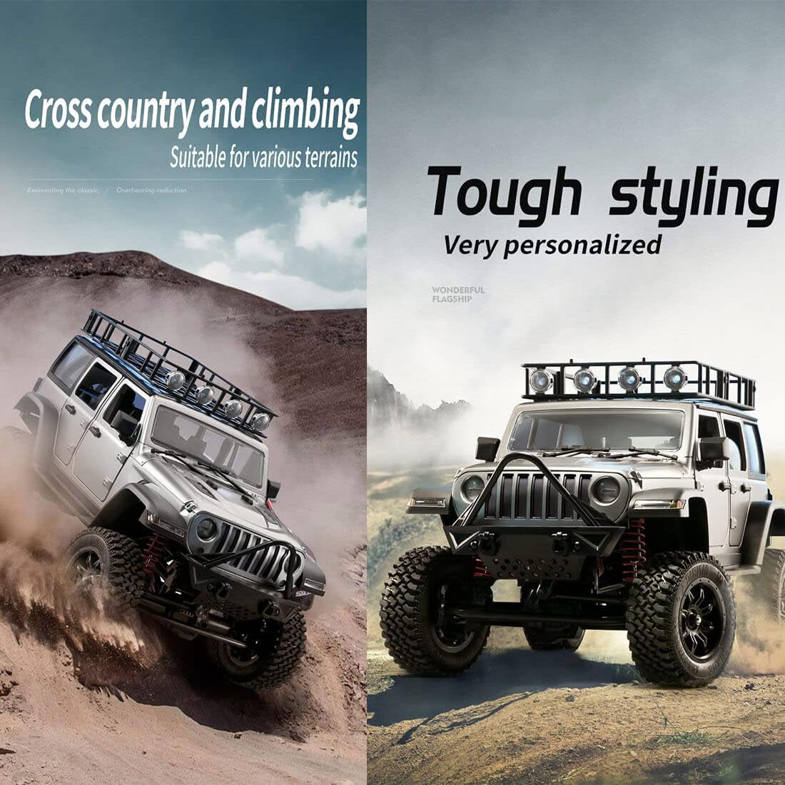 1:12 4x4 High-speed Rc Buggy Rock Climber Ze światłami Led, Delikatną Tapicerką I Gumowymi Oponami, Pełnym Gazem Terenowym Pilot Zdalnego Sterowania