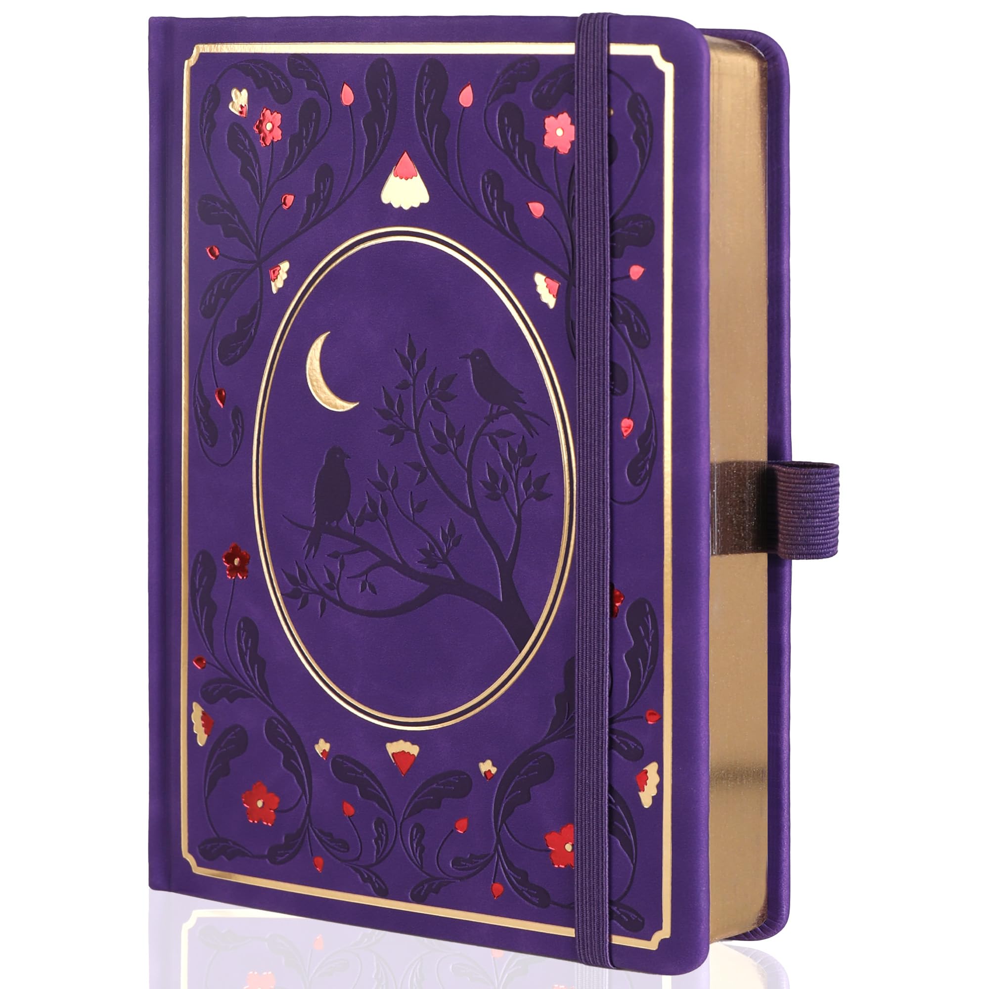 TIEFOSSI Lined Journal Notebook, A5 Hardcover Ruled Journals for Writing Women, 100gsm Thick Paper, 320 Numbered Pages, for Journaling Organization