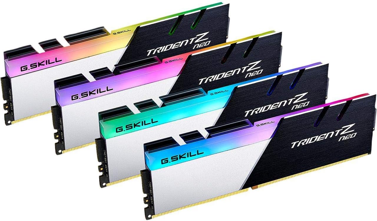G.SKILL Trident Z Neo Series DDR4 RAM (XMP) 128GB (4x32GB) 3600MT/s CL18-22-22-42 1.35V Intel AMD Desktop Computer Memory U-DIMM (F4-3600C18Q-128GTZN)