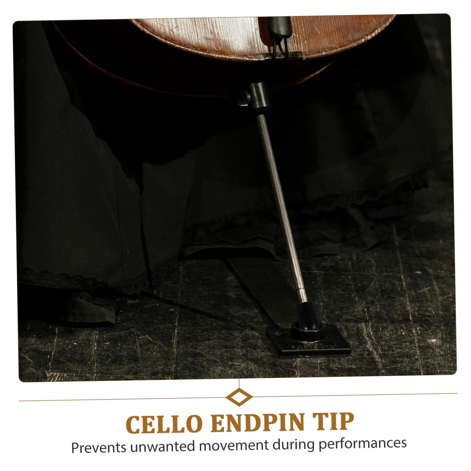 NULYLU Endpin for Cello 4pcs Cello Tailpiece Pad Anti-slip Rubber Tip for Accessories