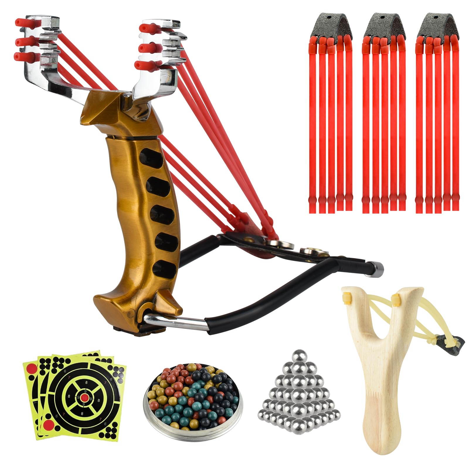 Slingshot,Wrist Sling Rocket Professional Hunting Sling Shot with Solid Wooden Slingshot,Outdoor, Hunting-for Kids/Children/Adult