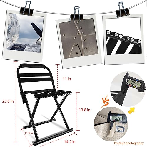 Miniatura 4 de Silla de campamento plegable para taburete de campamento, reposapiés de gran tamaño de 24 pulgadas, 500 libras, silla de campamento plegable