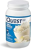 Quest Vanilla Milkshake Protein Powder - 24g Protein, 1g Sugar, Low Carb Gluten Free, 3lb 43 Servings