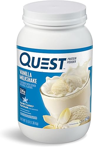 Miniatura 17 de Quest Nutrition Proteína en polvo de batido de vainilla, 0.85 oz de proteína, 0.04 oz de azúcar, baja en carbohidratos, sin gluten, 1.6 libras, 23