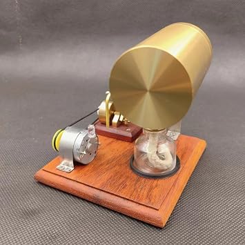 Steam Engine Kit, Mini Oscillating Steam Engine and Generator Model, Steam-Powered Mechanical Set Science Experiment STEM Learning Mechanical Model