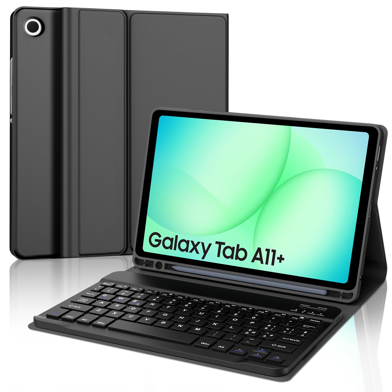 JADEMALL Tastiera per Samsung Tab A11+/A11 Plus 11" 2025, Italiana QWERTY Tastiera Bluetooth Bluetooth Magnetica Staccabile per Samsung Galaxy Tab A11+ Plus 11" 2025 SM-X230/X235/X236B, Nero