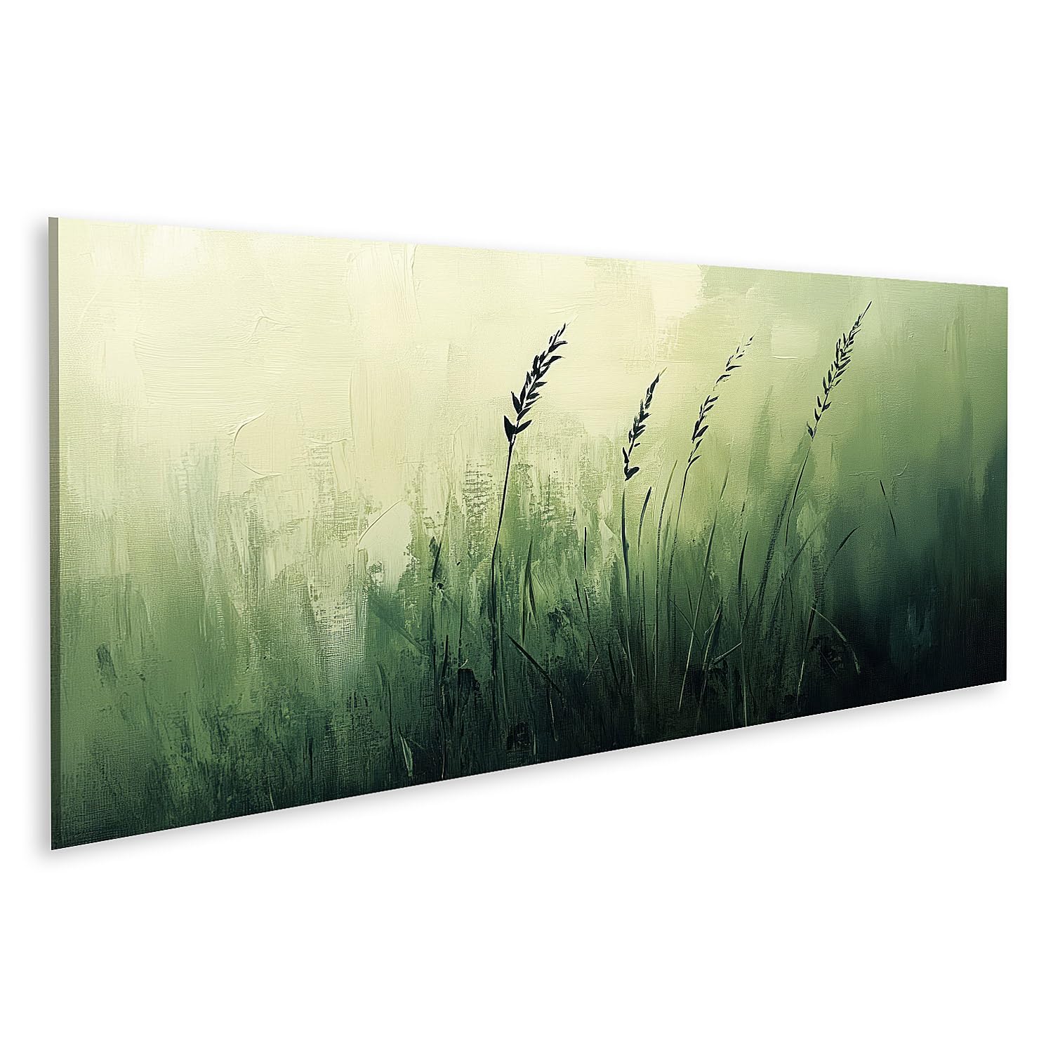 islandburner Cuadro sobre lienzo briznas de hierba verde sobre fondo abstracto para sala de estar amantes de la naturaleza masaje imágenes murales póster