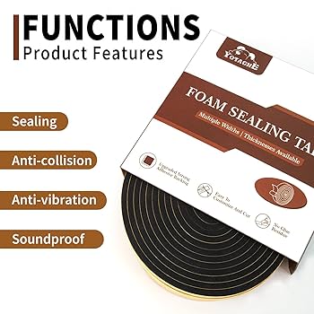 Yotache High Density Adhesive Foam Seal Tape 2 Rolls 2