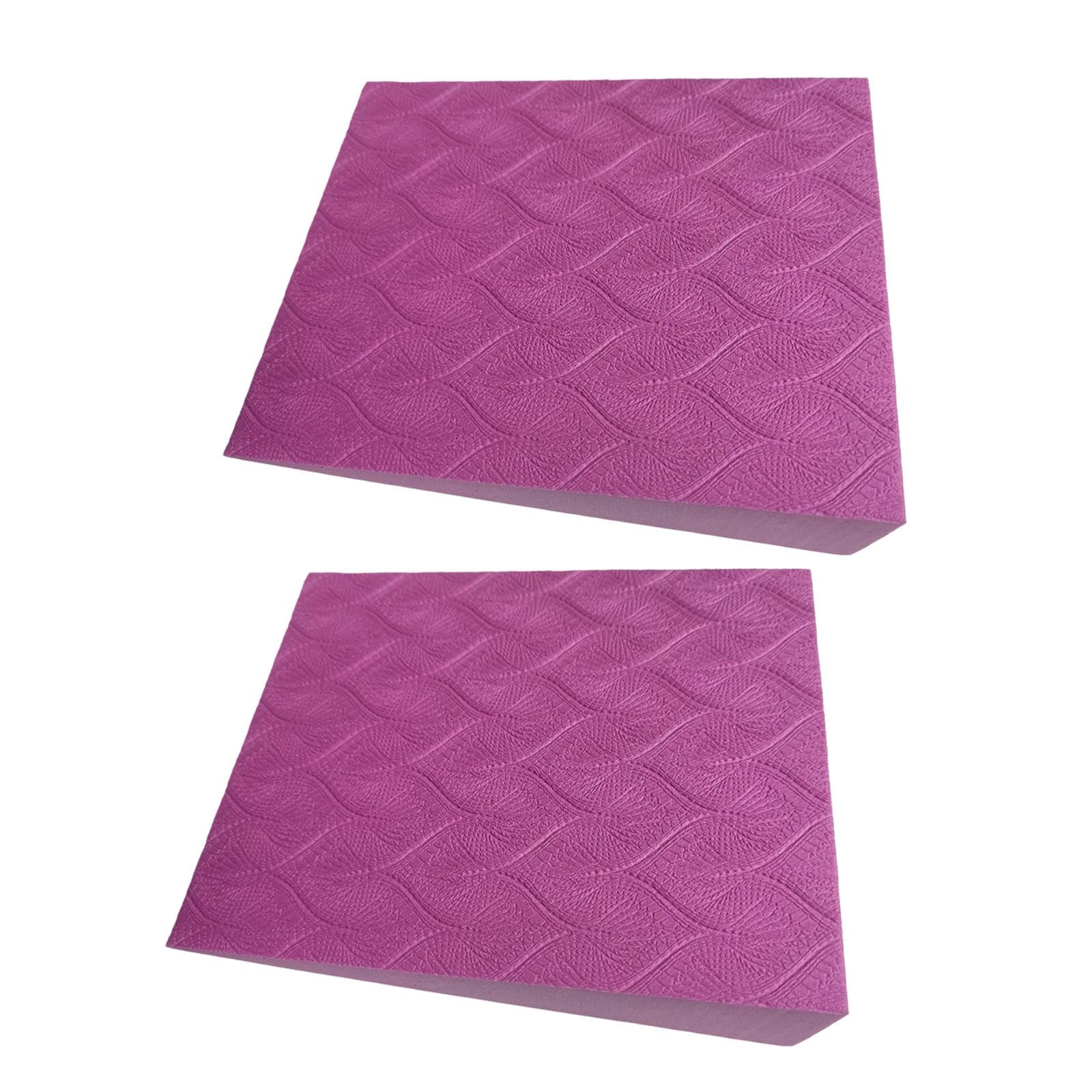 2X Squat Wedge Block Exercise Calf Stretch Board for Fitness Pilate Home Gym Pink-image-1