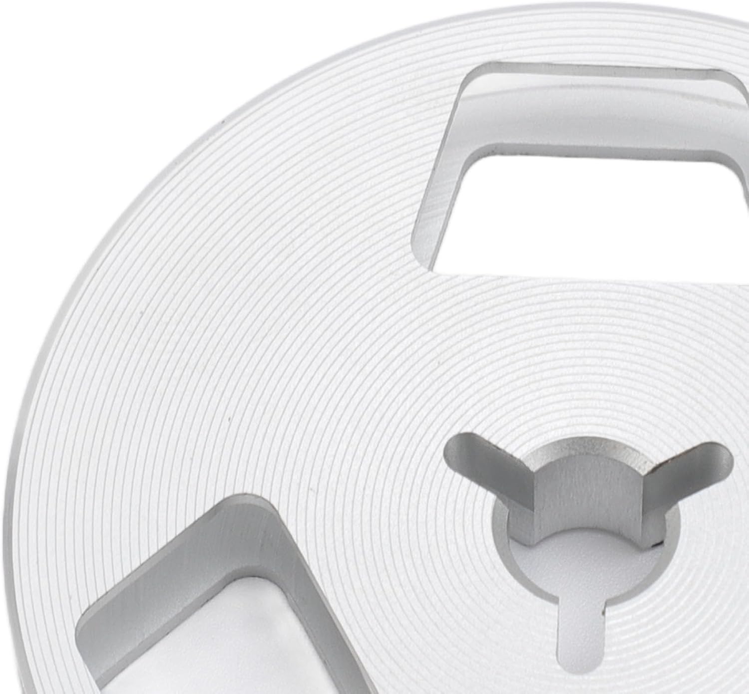 1/4 2.5 Inch Empty Tape Reel, Aluminum Alloy Takeup Tape Reel with 3 Holes, Open Reel Sound Tape Empty Reel for Recording, Erasing (Silver)