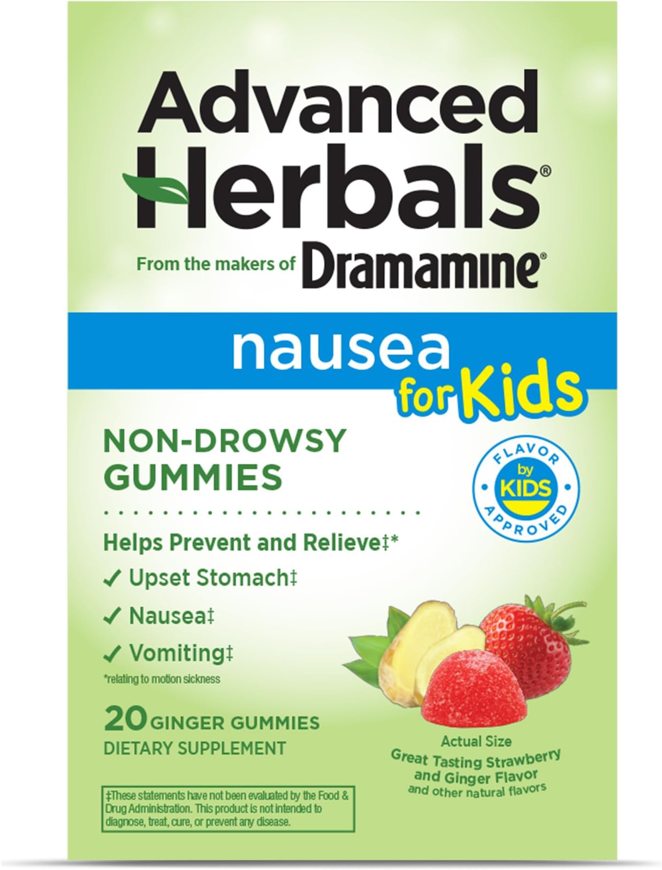from The Makers of Dramamine, Advanced Herbals Kids Gummies, 20 Count
