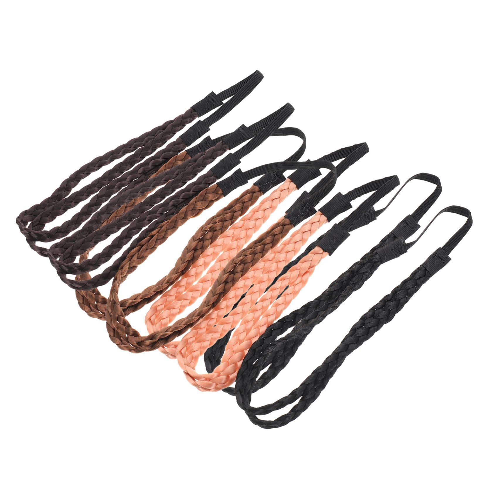 FRCOLOR Piezas Diadema Trenzada Diademas Anudadas Tejida Para Mujer Lazos Para El Cabello Trenzado Cintas Para El Cabello Para Lentejuelas De Maquillaje Lima De