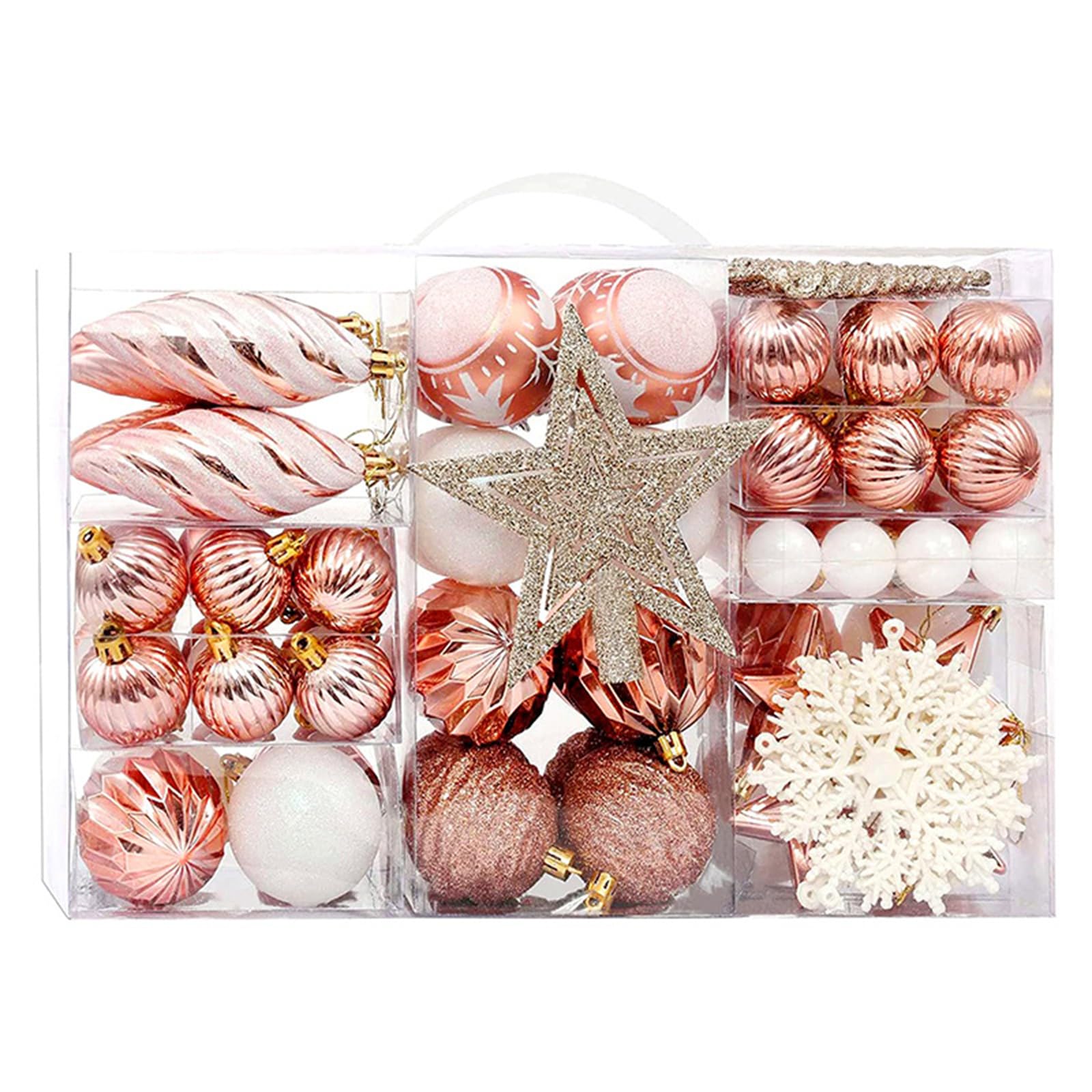 Tannenbaum Kugeln, Weihnachtlicher Baumschmuck, Weihnachtsbaumkugeln Plastik Weihnachtsbaumkugel Personalisiert, 100pcs/Set Weihnachtskugel Geschenkpaket Bemalte Kugel Weihnachtsbaum AnhäNger (#4)
