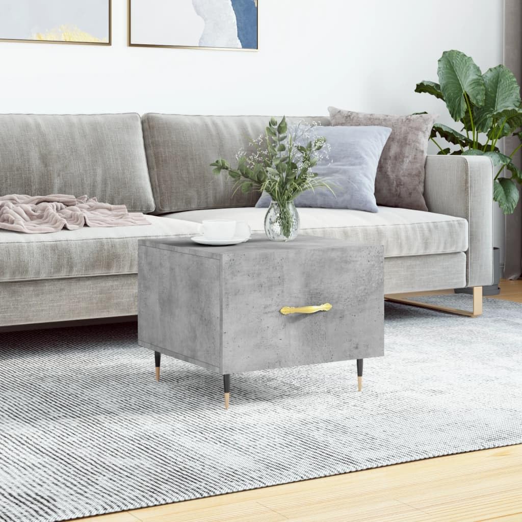 Table Basse Gris Béton 50x50x40 cm Bois d'Ingénierie