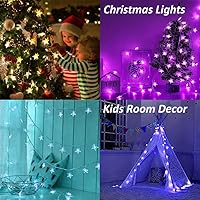 Vista 3 de Minetom Luces de Cadena de Estrellas para Dormitorio - 33 pies Luces de Cadena de Estrellas que Cambian de Color con Enchufe, con Control Remoto