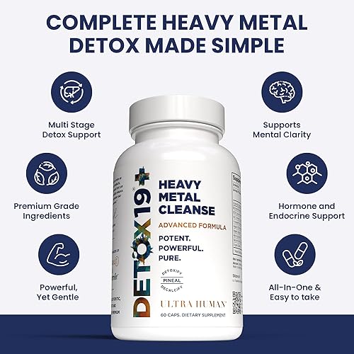 Miniatura 4 de Ultra Human Apoyo diario para el bienestar limpieza de desintoxicación de metales pesados, con zeolita, shilajit, clorella orgánica y espirulina,