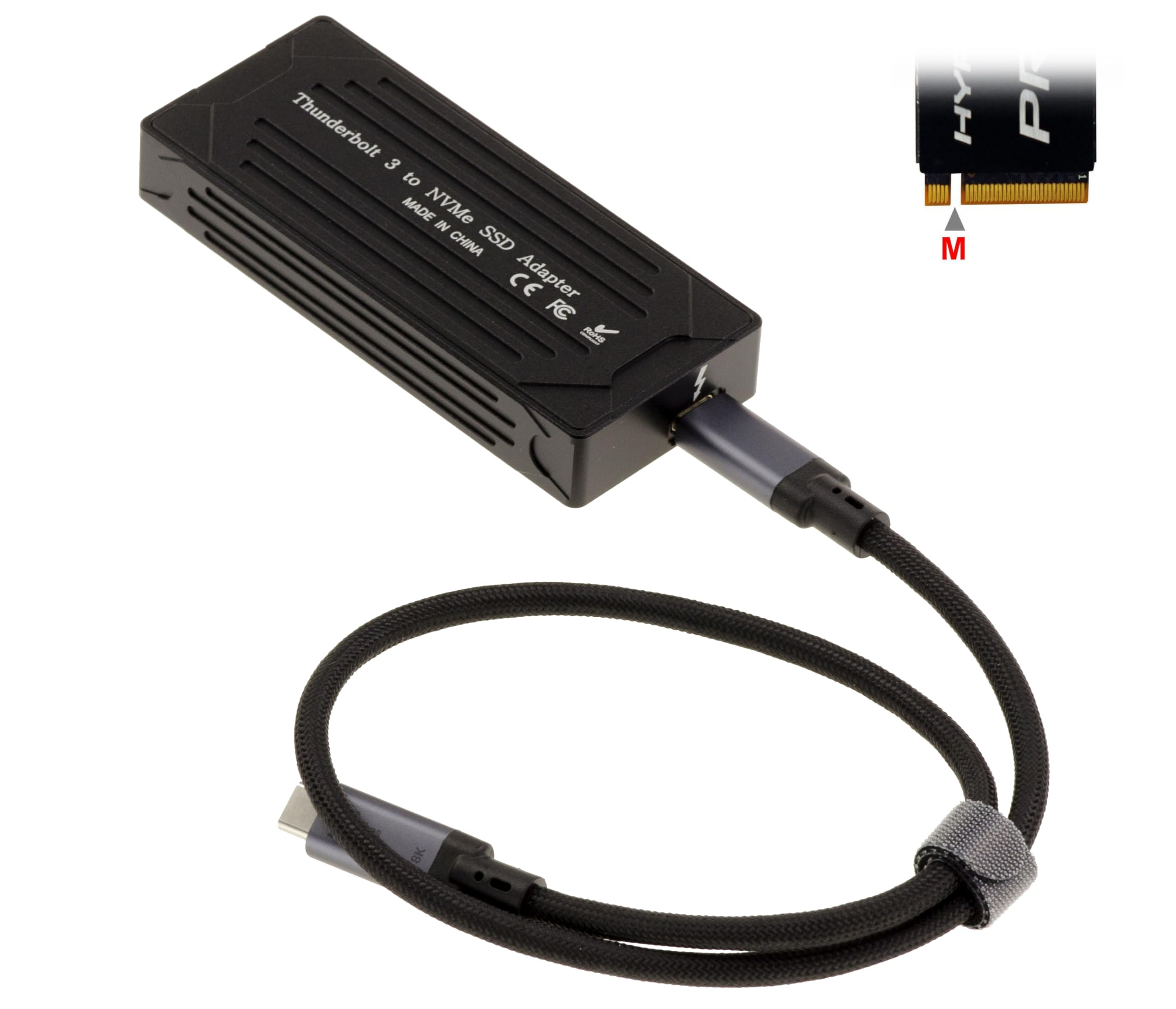KALEA-INFORMATIQUE Aluminiowa obudowa Thunderbolt 3 40G dla dysków SSD M2 NVMe. Aluminiowa konstrukcja z szybkim kablem w zestawie