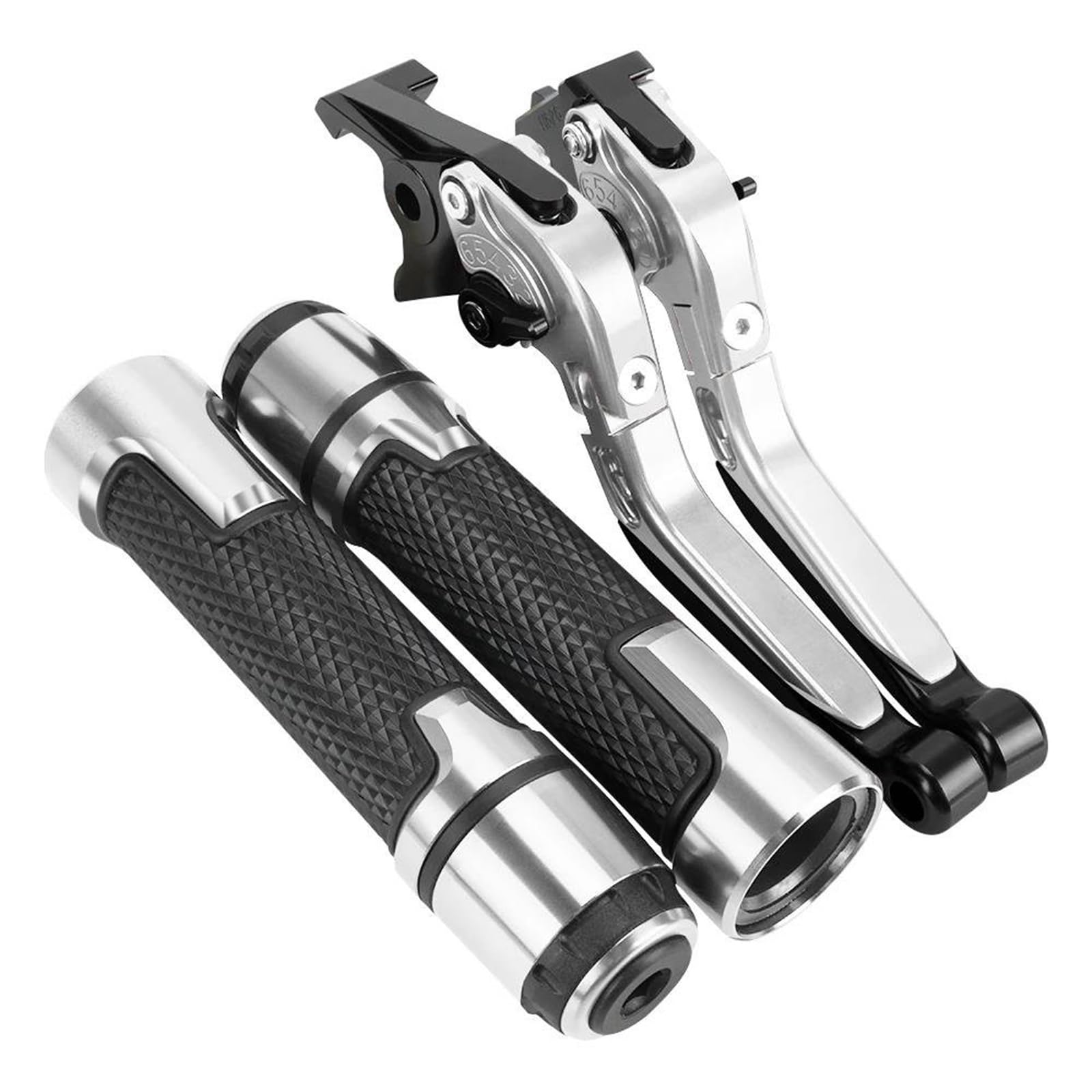 GQUIKGW Replace Brake Clutch Levers Motorcycle Parts Handles Adjustable Folding Extendable for Y-AMAHA for Genesis FZ700 FZ 700 1987(Black7)