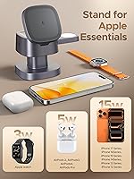 Vista 7 de ByteWave 3-in-1 Charging Station for Apple, iPhone MagSafe Charger with 3-Color Light, 15W Max Foldable Wireless Fast Charging for iPhone