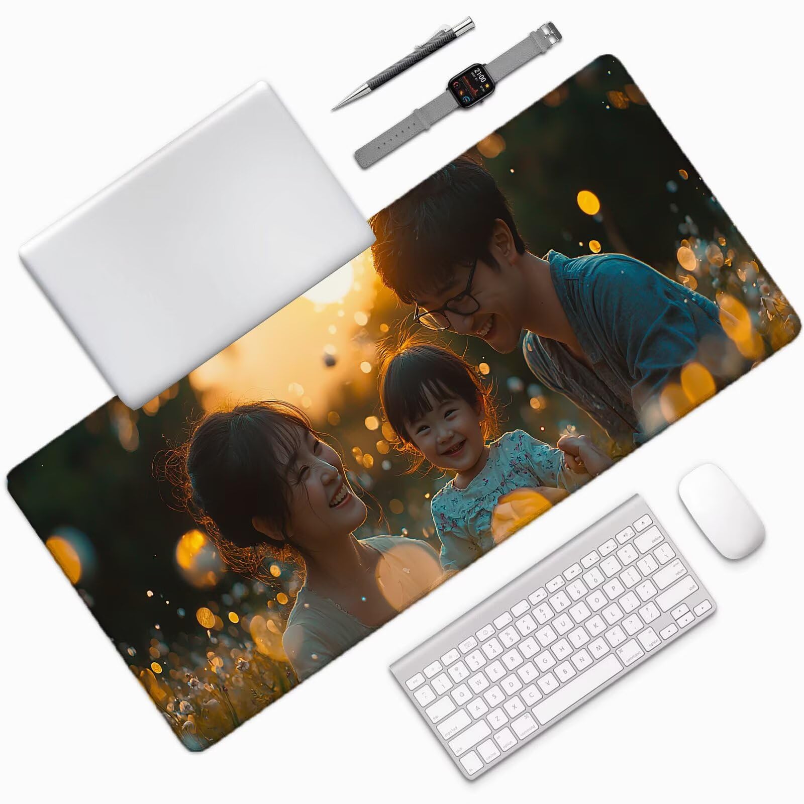 Mauspad Personalisiert, Personalisiertes Gaming Mousepad mit Wasserdicht, Schreibtischunterlage Personalisiert mit Rutschfester Gummi, für Schreibtisch Zubehör, Büro, Gaming, Zuhause 1000x500mm C-5