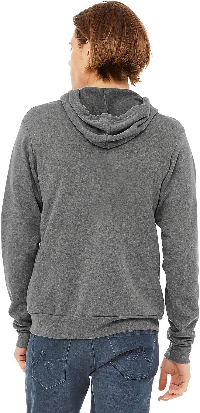 Bella+Canvas Unisex Zip-Up Poly-Cotton Fleece Hoodie - Deep Heather - XS - Image 3