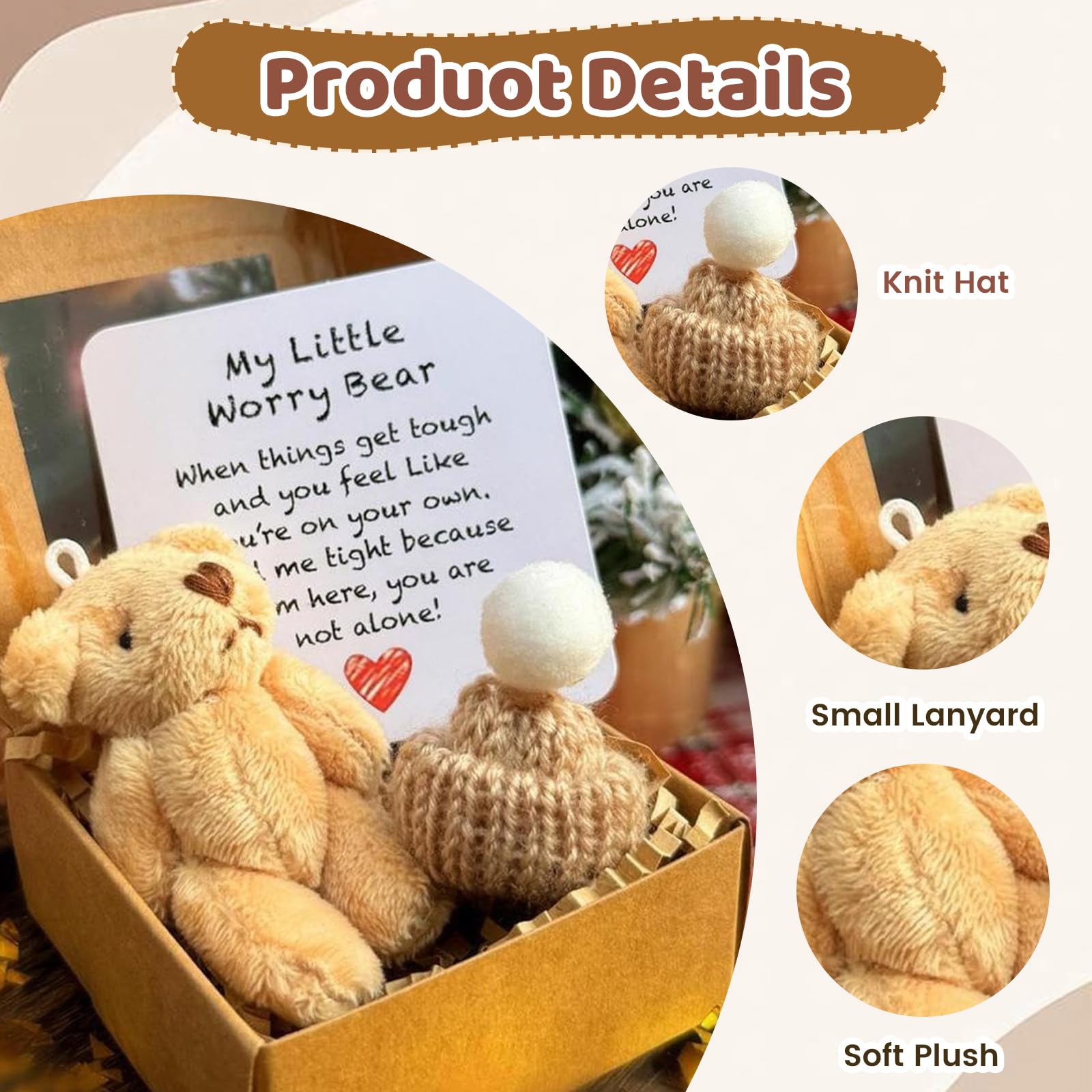 1/3/5 Sets Een kleine knuffel in de vorm van een zakbeer, een pluchen