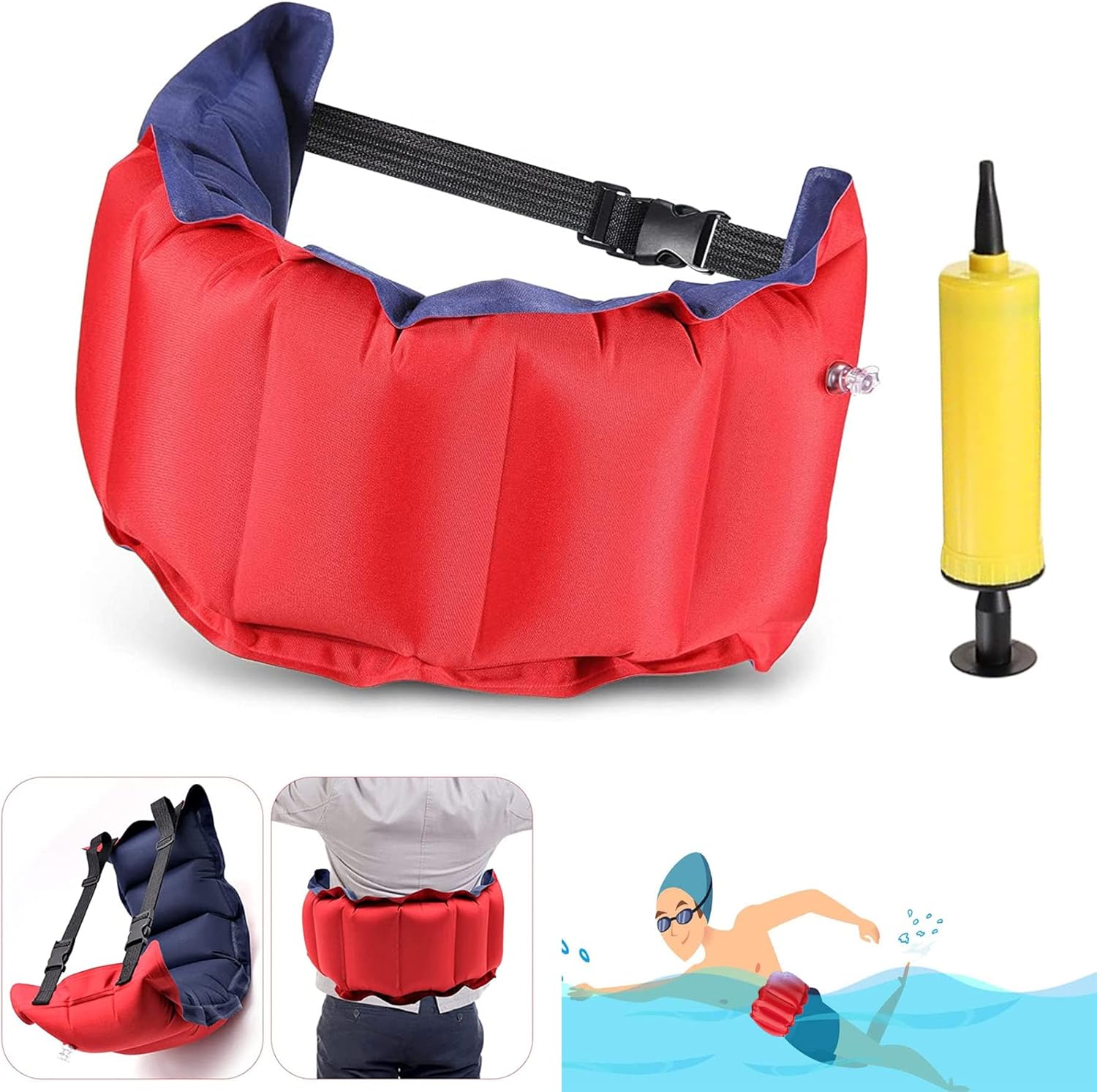 Aufblasbarer Schwimmgürtel, schwimmender Schwimm-Trainingsgürtel ...